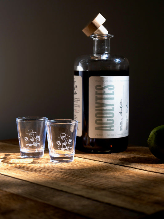 Verre à shooter 2 onces gravé Acolytes